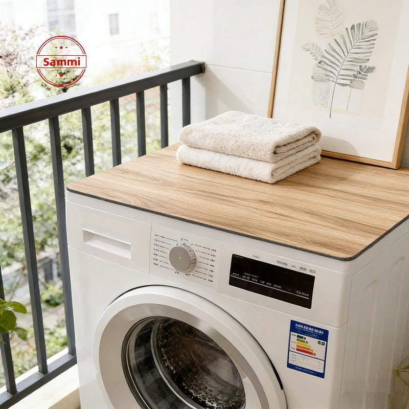 Sammi 1 ชิ้น Light Wood Grain เครื่องซักผ้า & ดูดซับ - ลื่น Qui-Dry ซักรีด/เคาน์เตอร์ครัว Protector Mat, ตกแต่งบ้าน TH