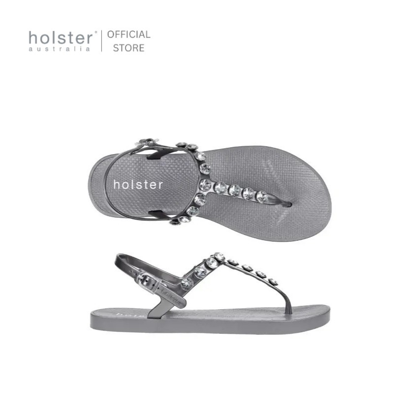 Holster รองเท้าแตะรัดส้นผู้หญิง Stargazer Solid สี Pewter
