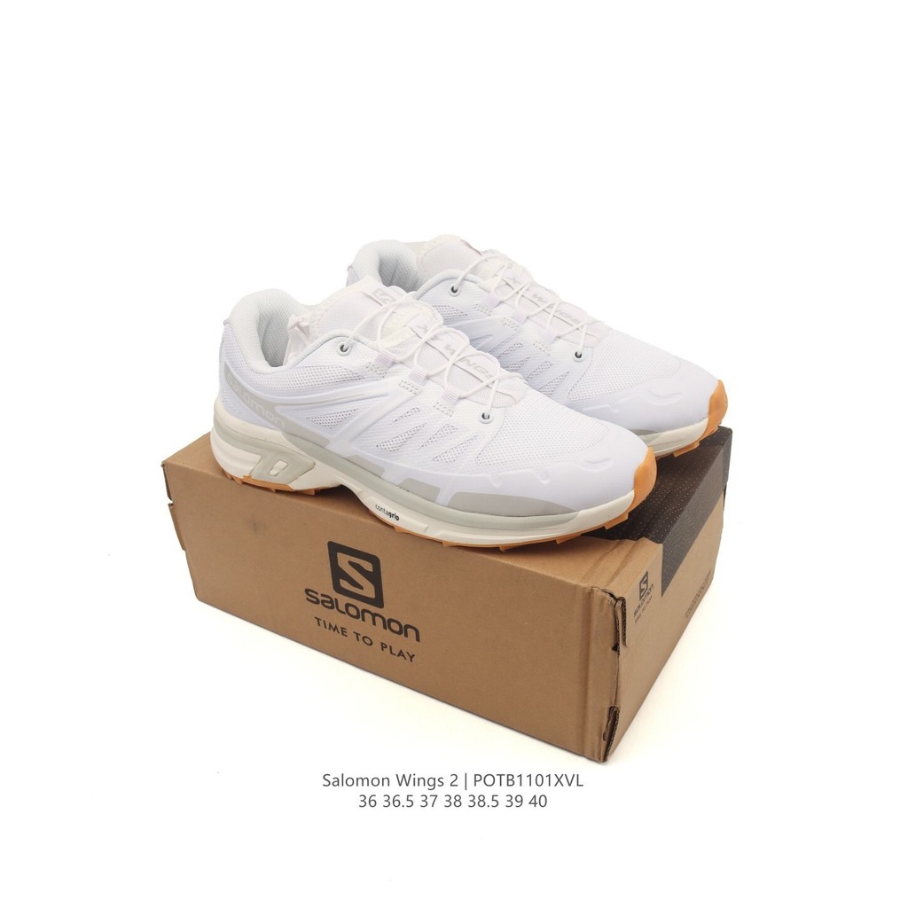 SALOMON XT-WINGS 2 Cross Country รองเท้าวิ่งกลางแจ้ง Daddy รองเท้า Breathable Anti-slip คู่รองเท้าอิ