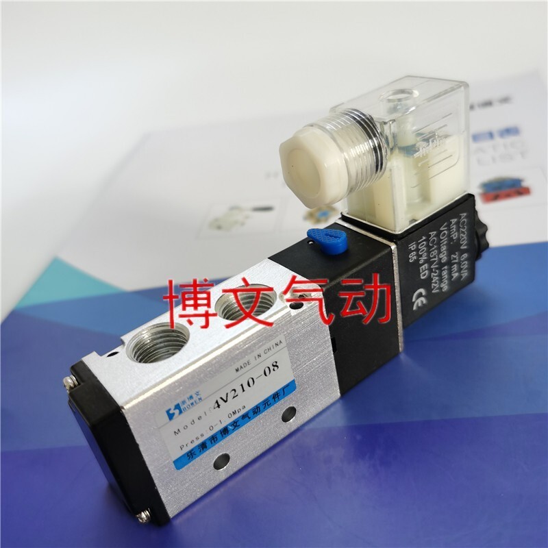 พรีเมี่ยม 4v210-08 โซลินอยด์วาล์ว 4v21008B/A 4v210-06 Two-Bit Five-Way Check Valve