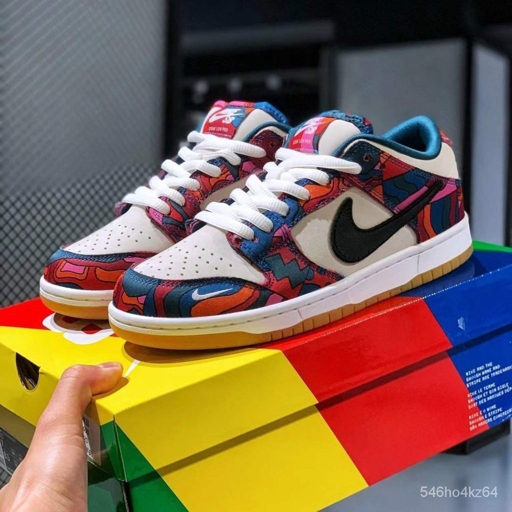 Parra x SB Dunk Low Pro QS Arte Abstrata รองเท้ากีฬาผู้ชาย รองเท้ากีฬาผู้หญิง รองเท้าลําลองผู้ชาย