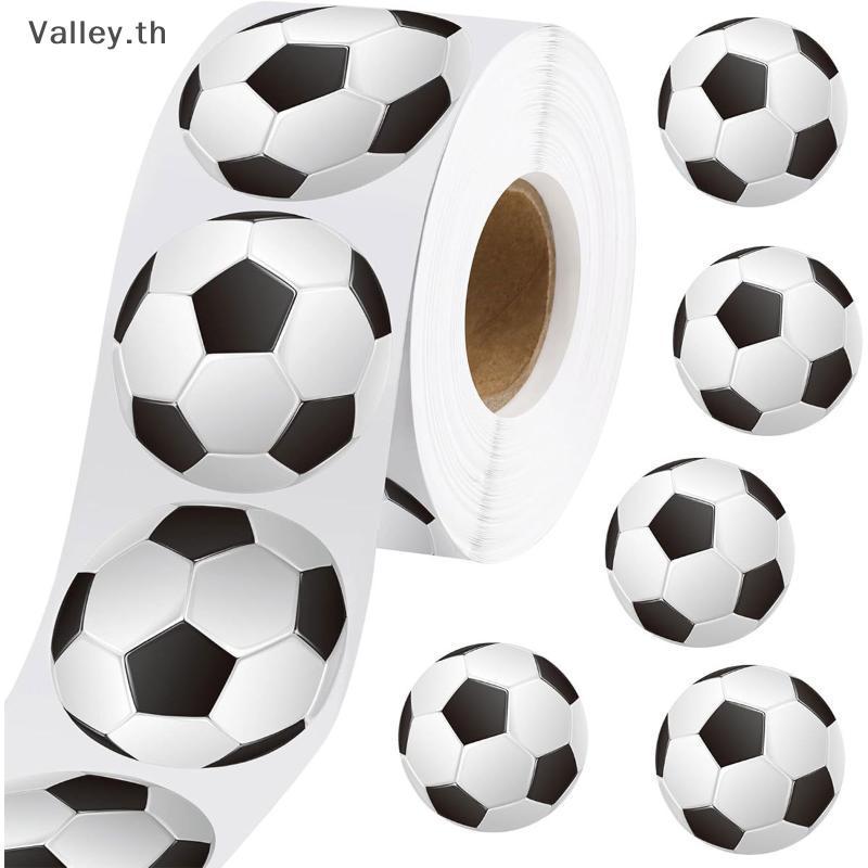 [Valley] 500 ชิ้น/ม้วนฟุตบอลฟุตบอลบาสเกตบอลกีฬา Stiers 2.5 ซม./1.0 16 การออกแบบ Decals Diy Adorn ของขวัญสําหรับต่างๆ Paaging TH