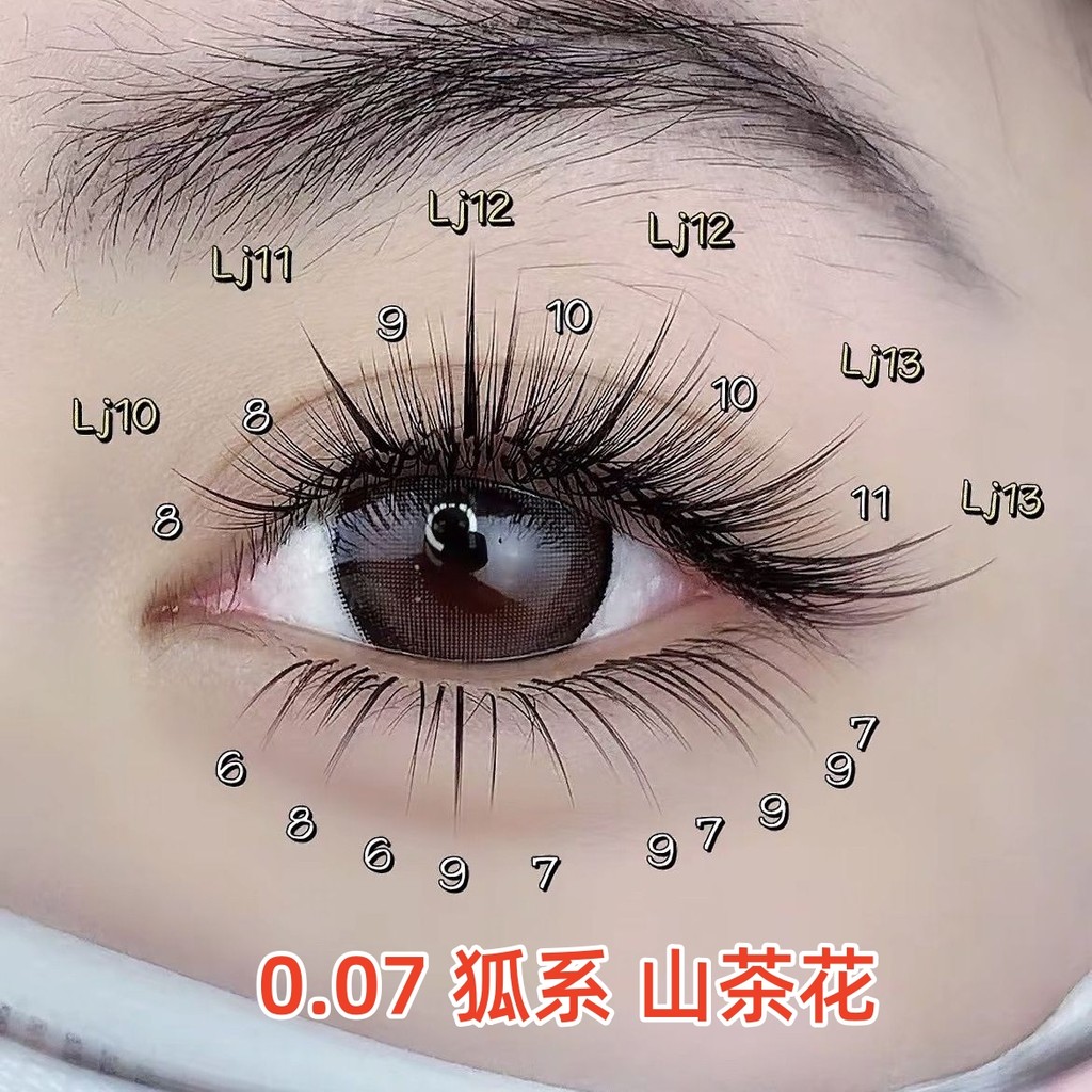 0.07/LB/LC/LD/LJ/L/Baby Curved Camellia Eyelashes Matte Eyelashes Beauty Eyelash Shop Grafted Eyelashes