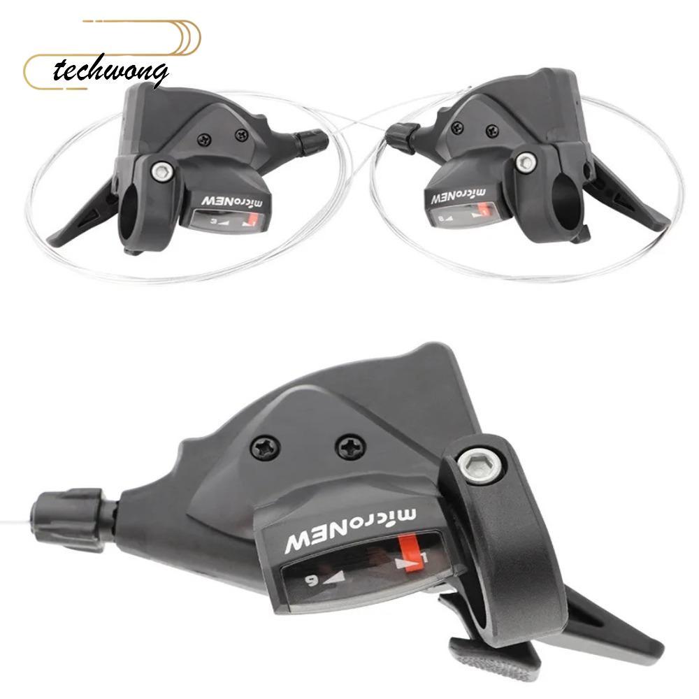 TECHWONG จักรยาน Levers Shifter, 7/8/9/10/11Speed ซ้ายขวา Thumb Mountain Bike Shifter, ชิ้นส่วนจักรย