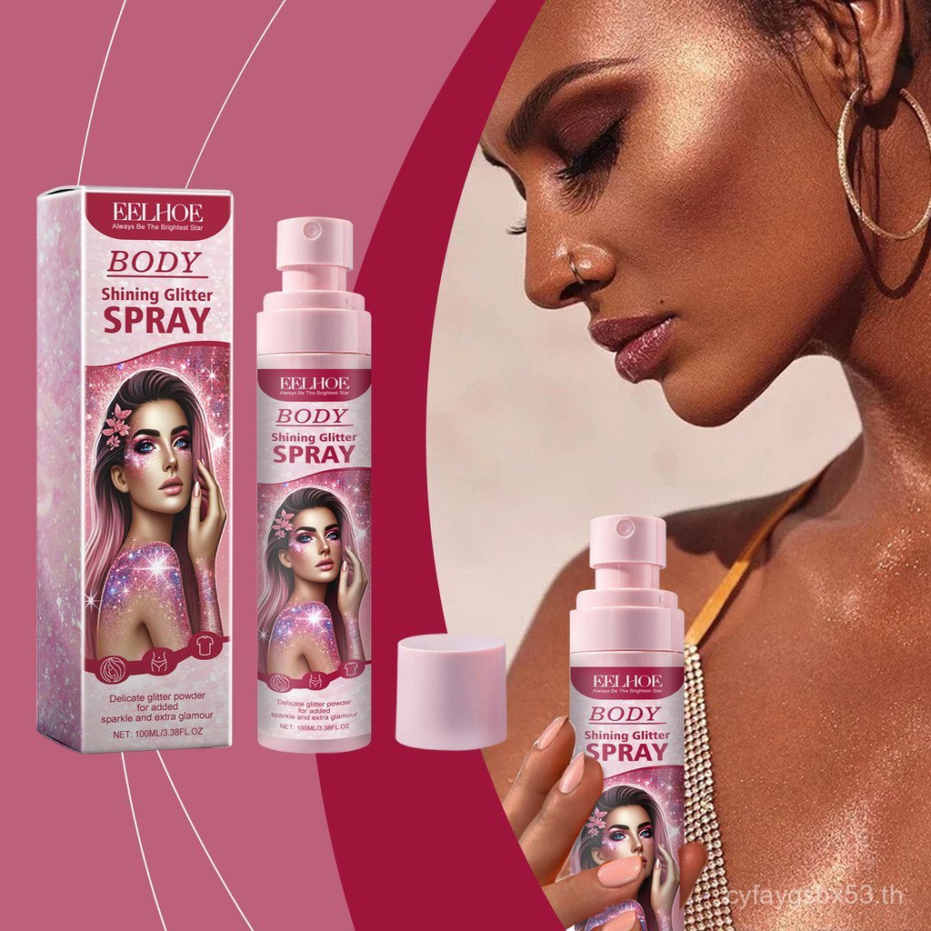 EELHOE Stage Makeup Glitter Spray Facial and collarbone brightening glitter natural three-dimensiona