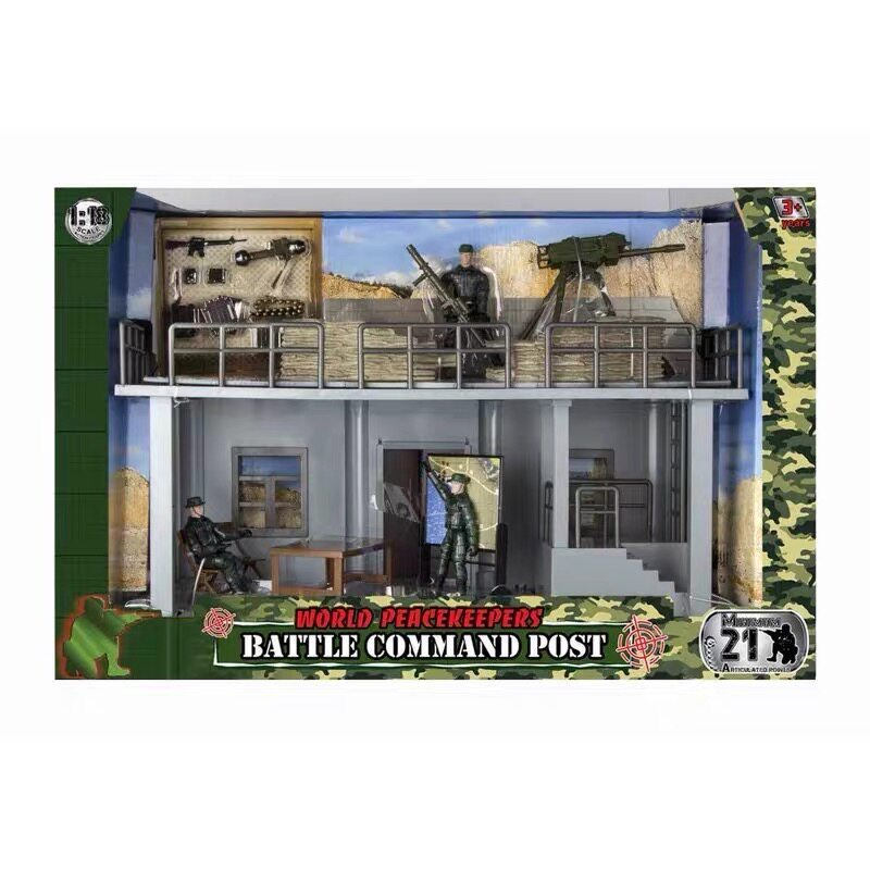 ⚡️⚡️1: 18 Combat Command Base Set 12 ซม.ฉากทหารรูปทหารรุ่นของเล่นเด็กของเล่น