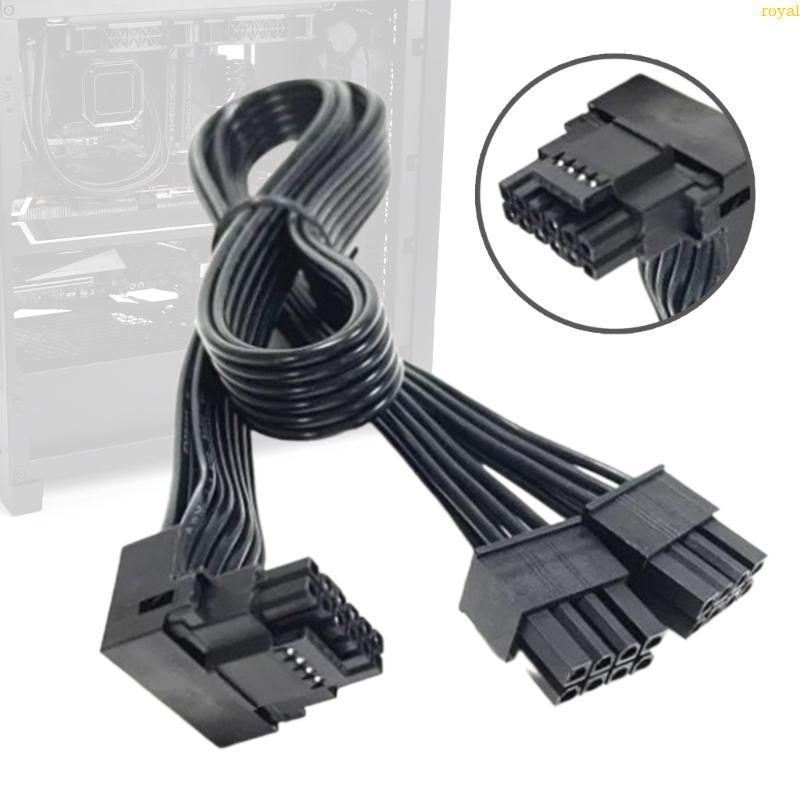 (ส่วนลดสูง)oyalking.th PCIE5 0 สอง 8pin ถึง 16Pin สาย 16AWG 12VHPWR สําหรับกราฟิกการ์ด RTX4000 RTX40