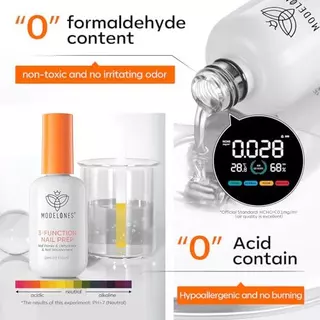 Modelones 3in1 น้ำยาปรับสภาพเล็บ+ไพรเมอร์+บำรุง เล็บแข็งแรง ปราศจาก HEMA 15ml ดูแลหนังกำพร้า