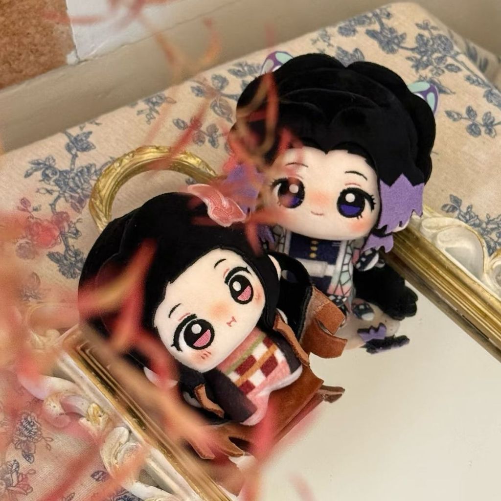 Demon Slayer 10 ซม.ตุ๊กตาผ้าฝ้าย Shinobu Giyuu Muichiro ตุ๊กตาจี้ของขวัญ