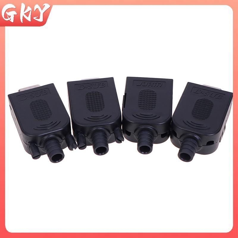 GKY DB9 Connector ชายหญิง 9 ขาปลั๊กสายไฟ RS232 RS485 Breakout Terminals GKY