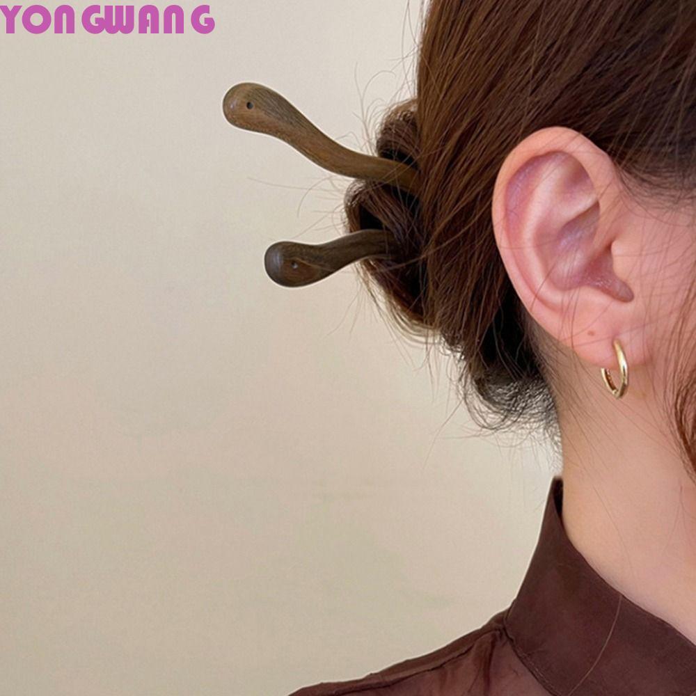 YONGWANG66HR Hairpin Vintage แบบดั้งเดิมดิสก์ผม Hanfu Cheongsam สําหรับผู้หญิงสไตล์ส้อมผม