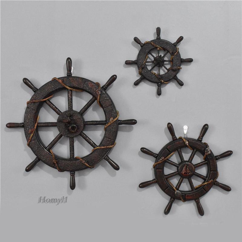 [Homyl1] เรือพวงมาลัยเรือแขวนผนังเครื่องประดับไม้ Paddle Rudder ตกแต่งไม้หัตถกรรมเหมาะสําหรับ Bar House Shop ของขวัญบ้าน Deco