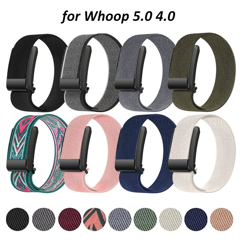 กีฬาไนลอนสายรัดยืดหยุ่นสําหรับ Whoop 5.0 4.0 Band ยืดเข็มขัดสร้อยข้อมือสร้อยข้อมือ Watchband อุปกรณ์เสริมสําหรับ Whoop 4.0