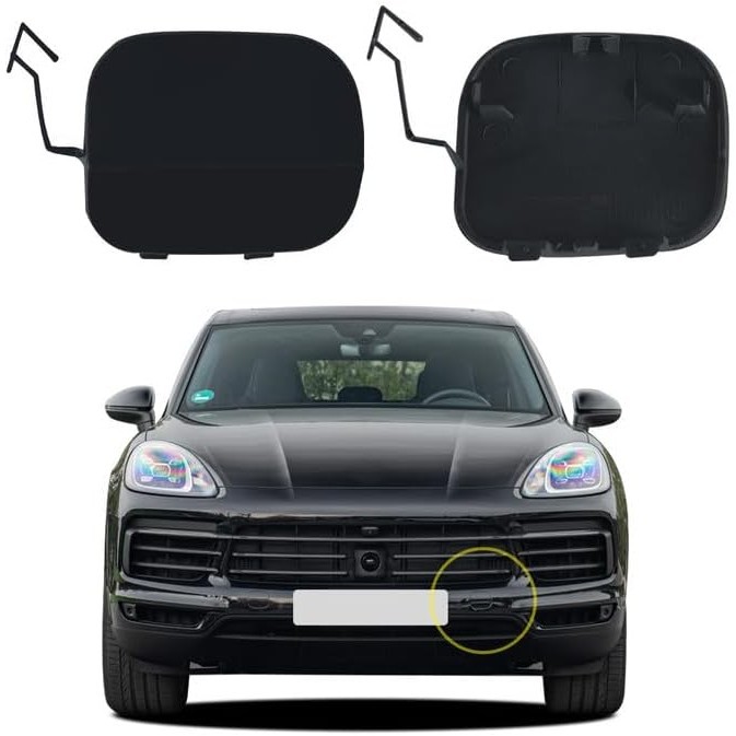รถกันชนหน้าตะขอลากจูงใช้งานร่วมกับ Porsche Cayenne 2019 2020 2021 2022 2023 9YA 9Y0 Fit ฐาน GTS S Tu