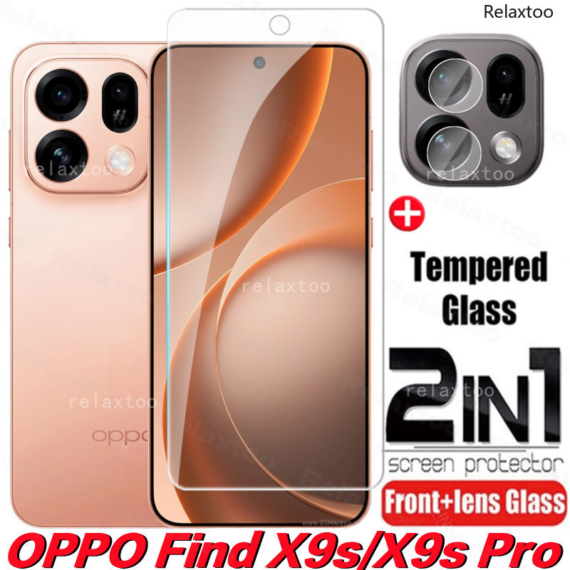 2in1 3Dโค้งกระจกนิรภัยสําหรับOPPOค้นหาX9s FindX9s Pro X9 s Ultra X9sPro X9Ultra FindX9Ultra 5G 2026 เลนส์กล้องด้านหลังป้องกันหน้าจอป้องกันฟิล์มแก้วโทรศัพท์