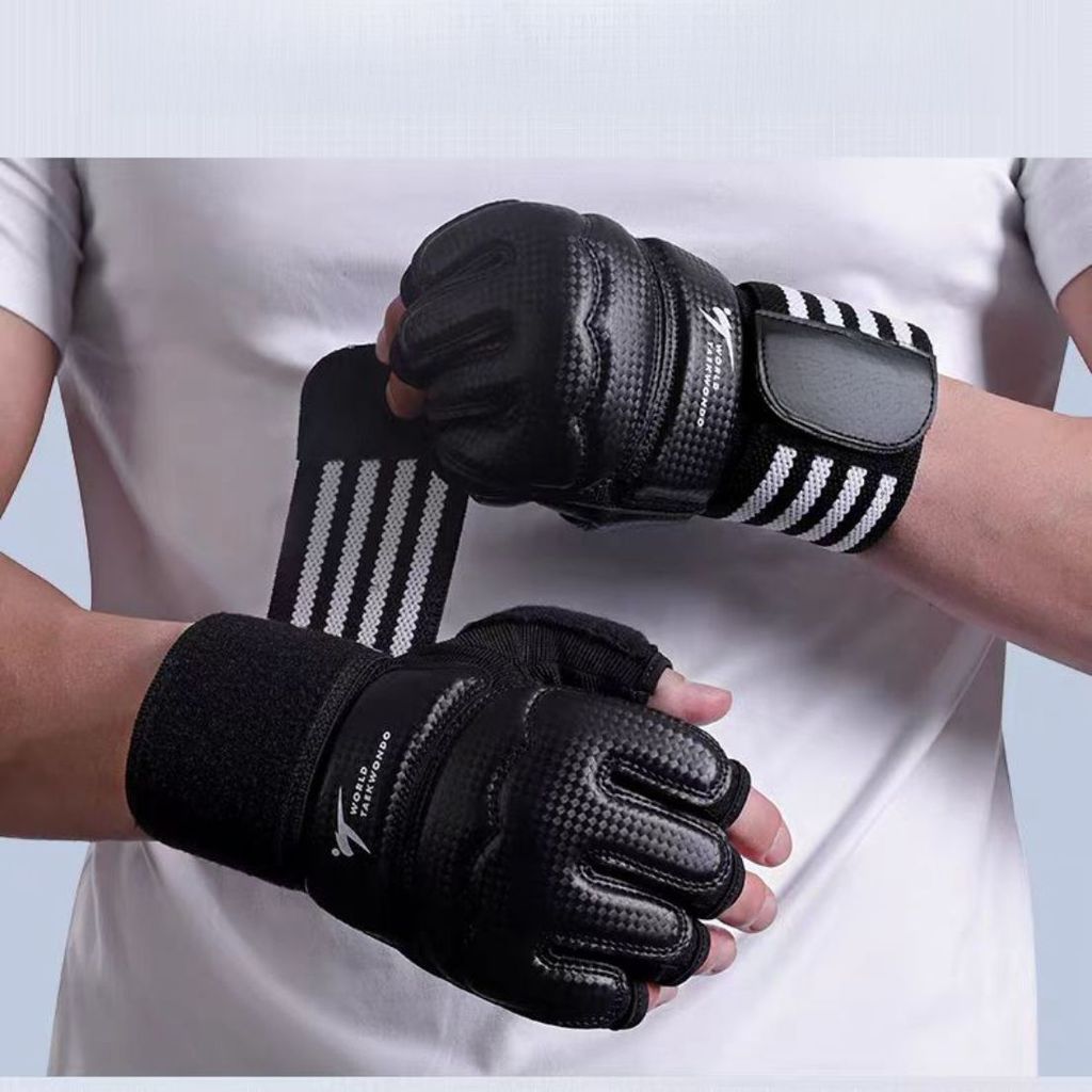 拳击手套MMA搏击拳套男女护腕儿童运动半指散打跆拳道护手厂Boxing Gloves MMA Fighting Knuckles Men's and Women's Wristbandsbzwdkg1