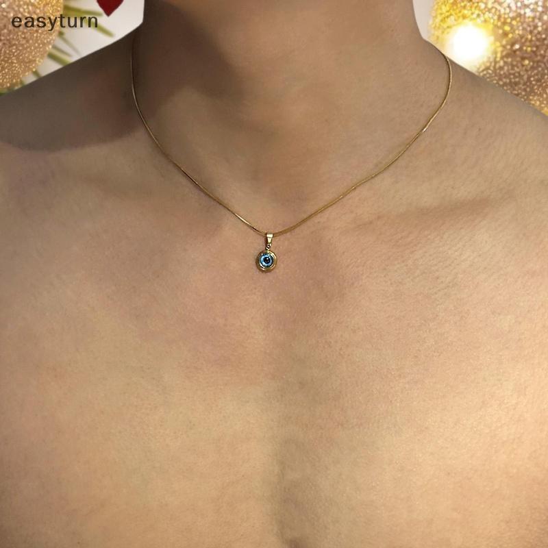 [Eas] Angel Eyes Clavicle Chain Evil Eye Nelace สําหรับผู้ชายผู้หญิง Evil Eye Choker เครื่องประดับแฟ