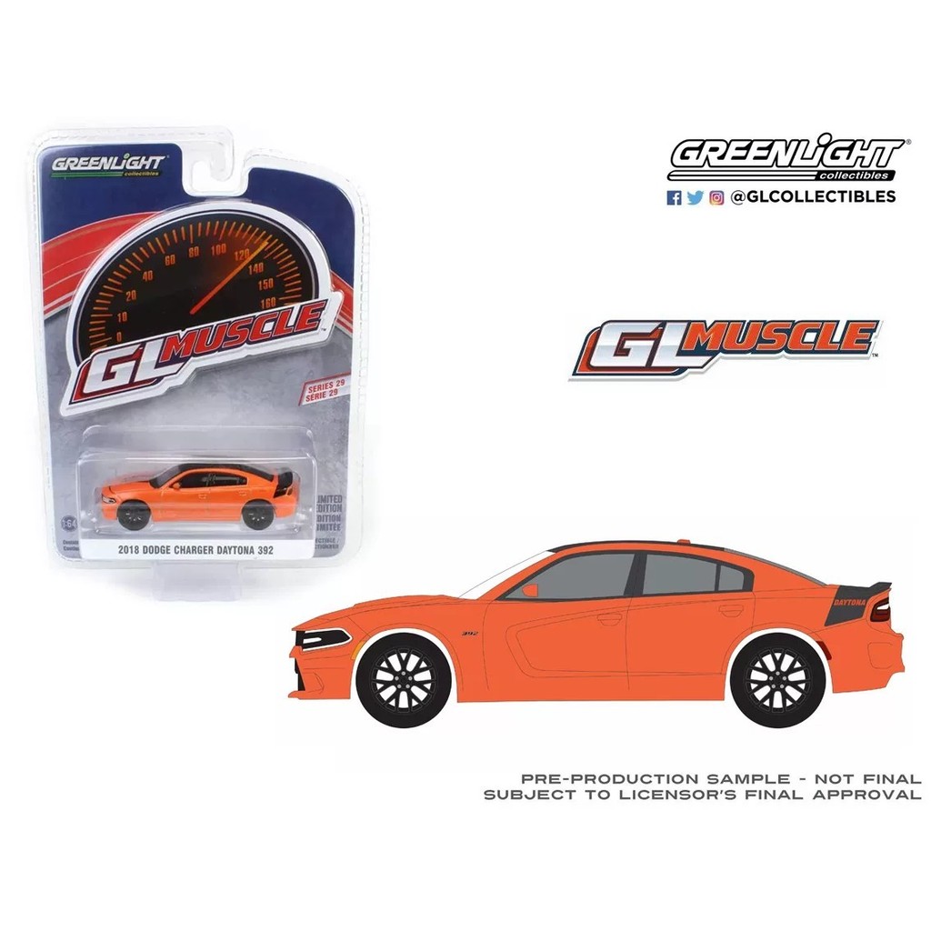 [ใหม่ในเดือนพฤษภาคม] GreenLight GreenLight 1: 64 2018 Dodge Charger Dodge Charger Daytona Daytona 39
