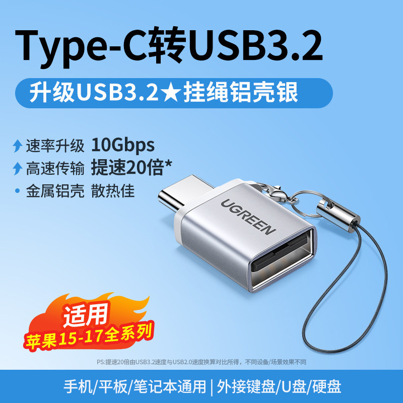Usb usb to typec Interface otg Adapter โทรศัพท์มือถือ U Disk Converter เหมาะสําหรับ Apple iphone/b26