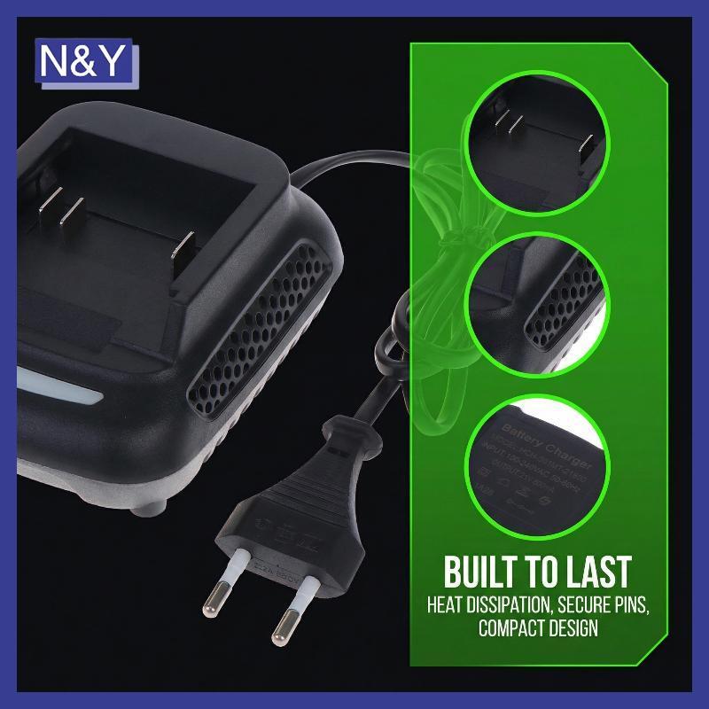 N&Y 18V 21V เครื่องชาร์จแบตเตอรี่พร้อมประแจสว่านไฟฟ้า BL1830 BL1815 ชาร์จเร็วสําหรับการประชุมเชิงปฏิ