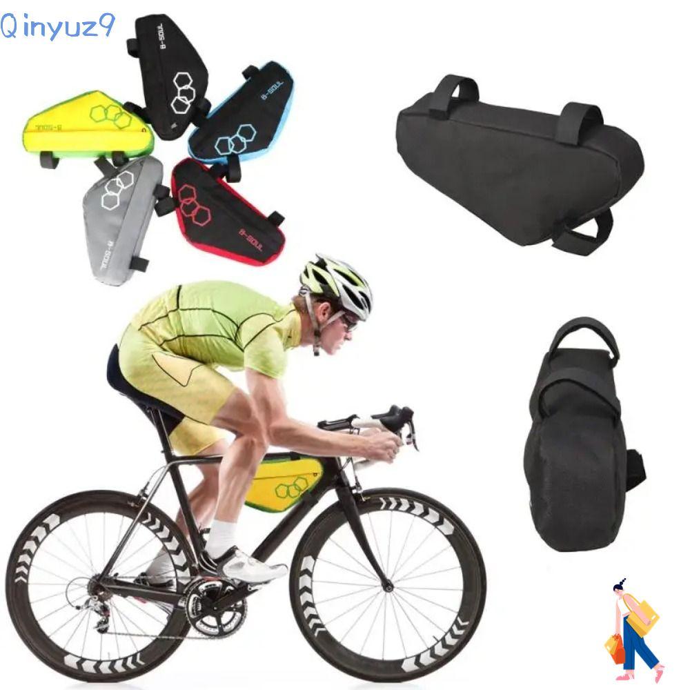 QINYUZ9 กระเป๋าจักรยานสามเหลี่ยม, กระเป๋าหน้าท่อเฟรม MTB กันน้ํา สําหรับขี่จักรยาน