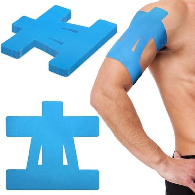 15 Pcs Kinesiology Tape for Shoulder, Precut Elastic Breathable Athletic Sports Kinesiology Tape for