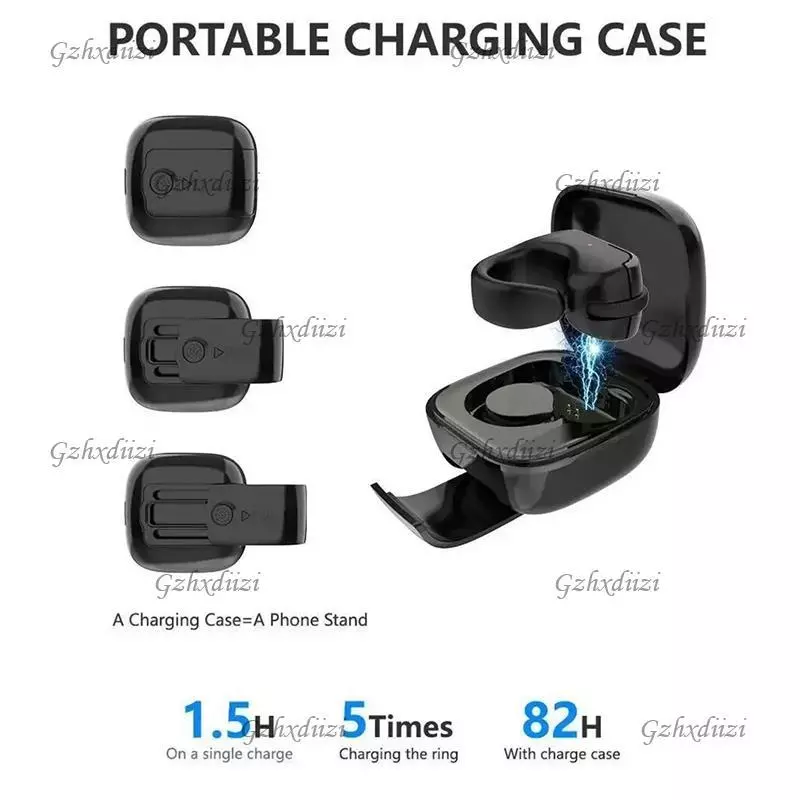Gzhxdiizi เมาส์แหวนบลูทูธ Dual Mode พร้อมทัชแพดสำหรับโทรศัพท์ แท็บเล็ต พีซี thumbnail 5