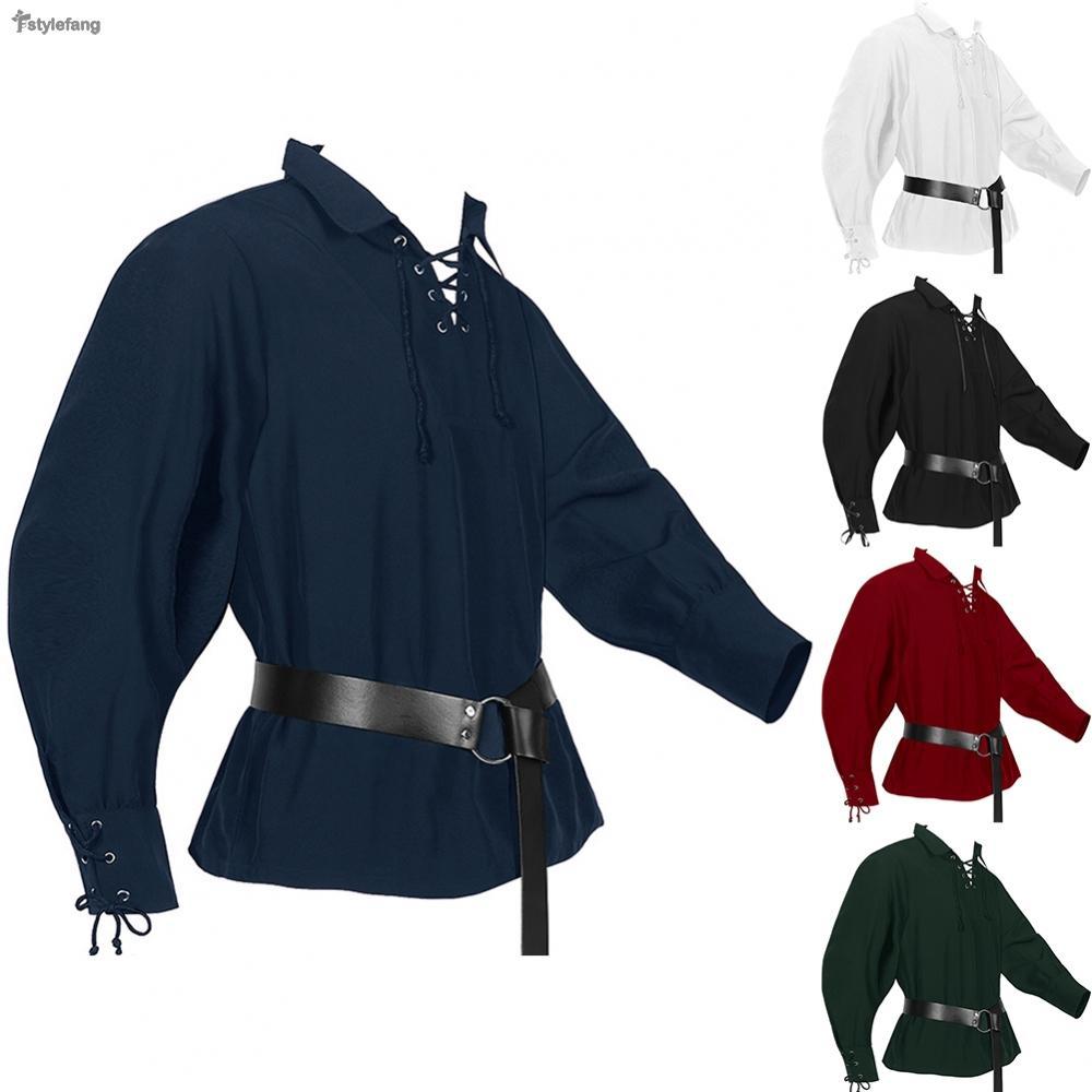 เสื้อยืดผู้ชายโพลีเอสเตอร์ Renaissance สีทึบคอวี 18th Century Gothic