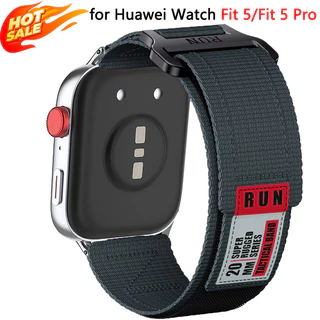 ไนลอนห่วงสําหรับ Huawei Watch Fit 5/5 Pro สร้อยข้อมือกีฬาสําหรับ Huawei Fit 4 Pro/Fit 4/3 สายนาฬิกา