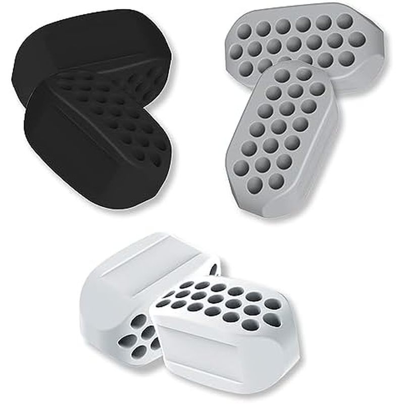 Jawline Exerciser for Men & Women - 3 Resistance Levels (6 pcs) BPA Free Silicone Gum Tablets Jaw Tr
