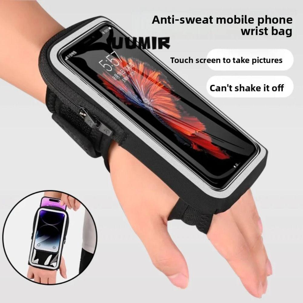 UUMIR Forearm Armbands, ที่วางโทรศัพท์สายรัดข้อมือกันน้ํากันเหงื่อ,ปลอกแขนวิ่งสายรัดความจุขนาดใหญ่แบบพกพา
