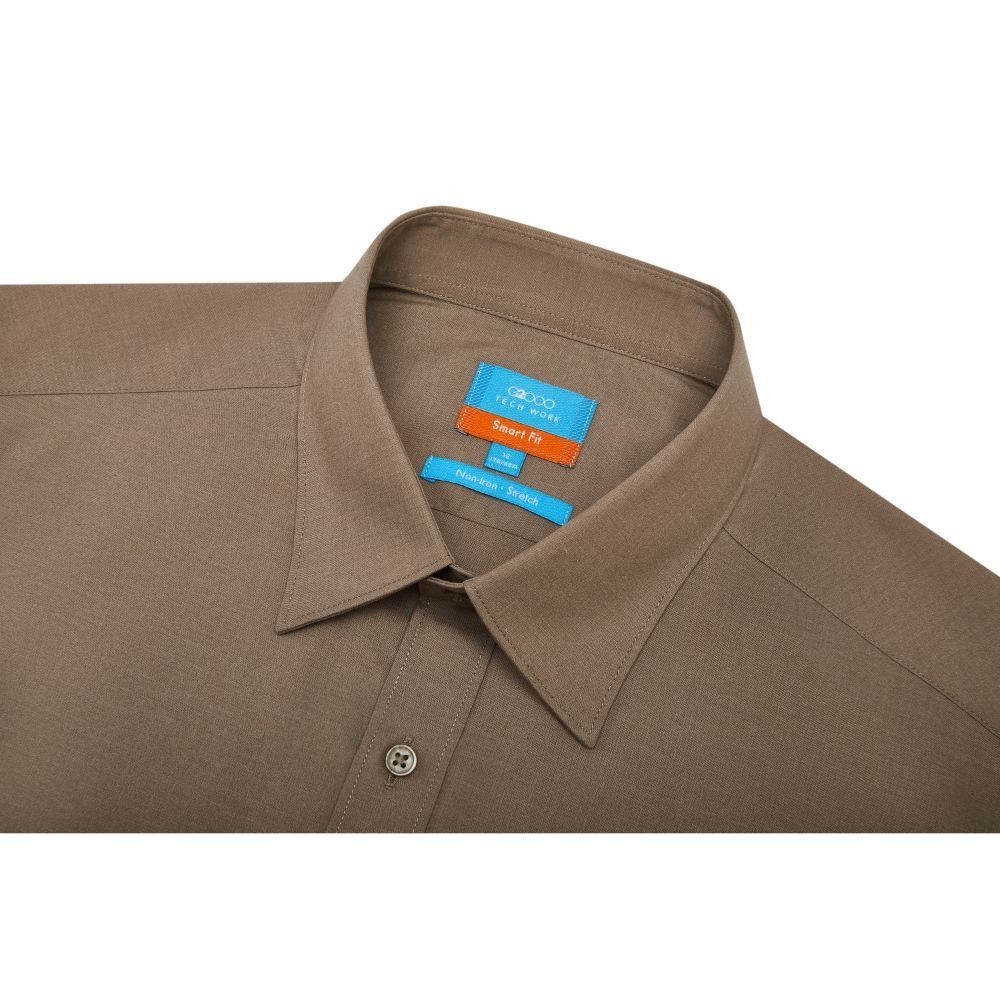 G2000 เสื้อเชิ้ตแขนสั้นแบบทางการสำหรับผู้ชาย Smart Fit รุ่น 2113101253 BROWN ราคา ถูกที่สุด ดีลบีเคเค แกลเลอรีภาพที่ 3