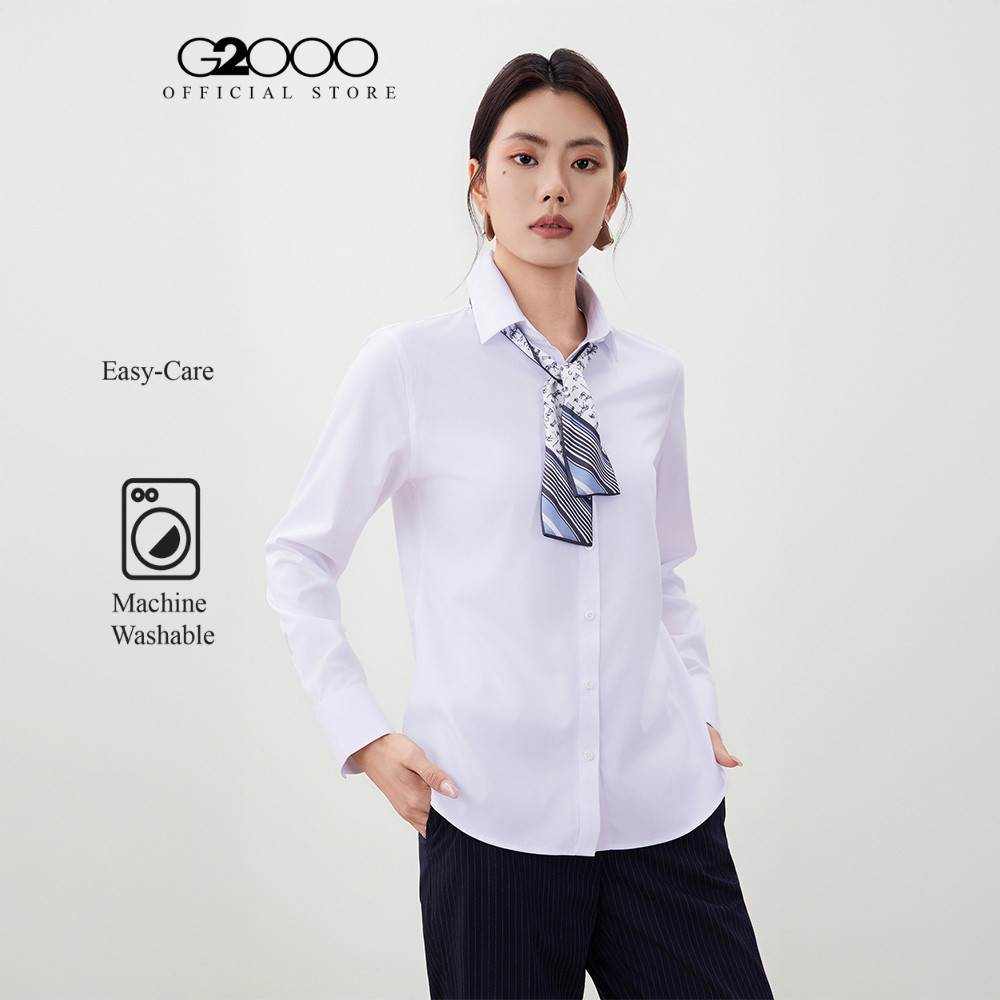 G2000 เสื้อเชิ้ตแบบทางการสำหรับผู้หญิง ทรง Slim Fit รุ่น 5622106300 WHITE