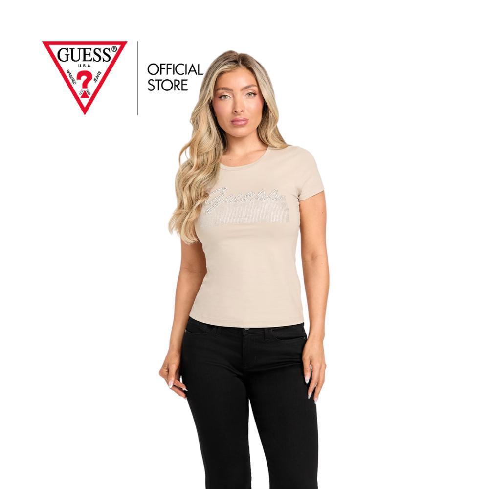 GUESS WOMEN เสื้อยืด รุ่น QBYI94K9TJ1  สีเบจ