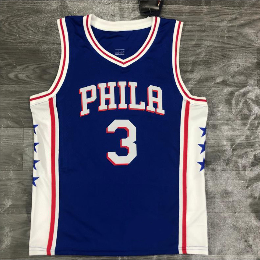 [กดร้อน]2026 เสื้อบาสเก็ตบอล Philadelphia 76ers Have Logo George Allen Iverson City Edition Jersey