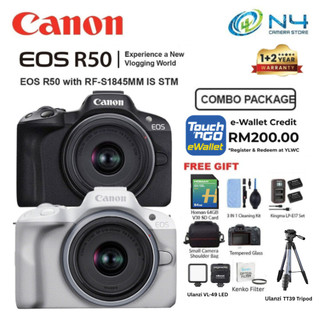 Canon EOS R50 Mirrorless Digital Camera TnGO Redeem RM200.00 Register With YLWC between 14 Days Purchase.