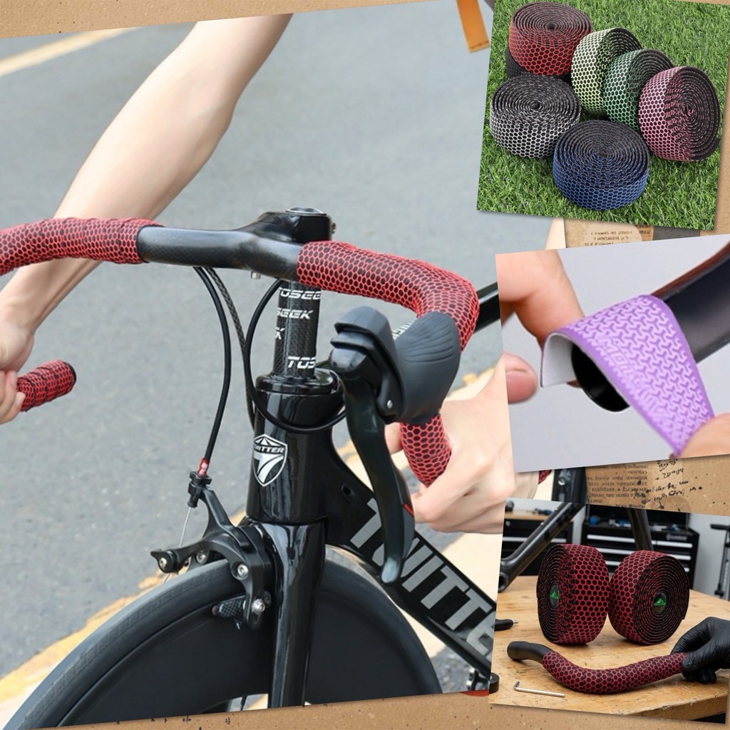 💥 เทป พันแฮนด์ จักรยาน ผ้าพันแฮนด์ มือจับ เสือหมอบ EVA Bar Tape กันลื่น ระบายอากาศ กระชับมือ ลดแรงสั่นสะเทือน 💥