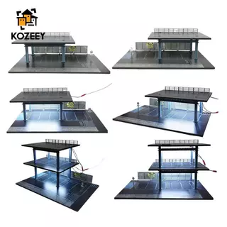 KOZEEY 1 64 Scale ที่จอดรถโรงรถ Diorama จอแสดงผลเดสก์ท็อปสําหรับ Hot Wheels รถ Miniatures ตู้โชว์