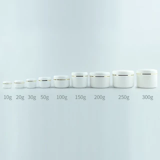 PACPAC กระปุกครีมพลาสติกฝาขาว 10g-500g กระปุกใส่ครีม สกินแคร์ เครื่องสำอาง CG6
