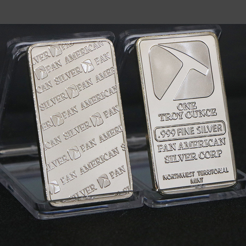 PAN AMERCIAL BAR One ออนซ์ Silver BAR ของสะสม Gold Rusher Camel Pick Silver BAR 5.9 ~ 26