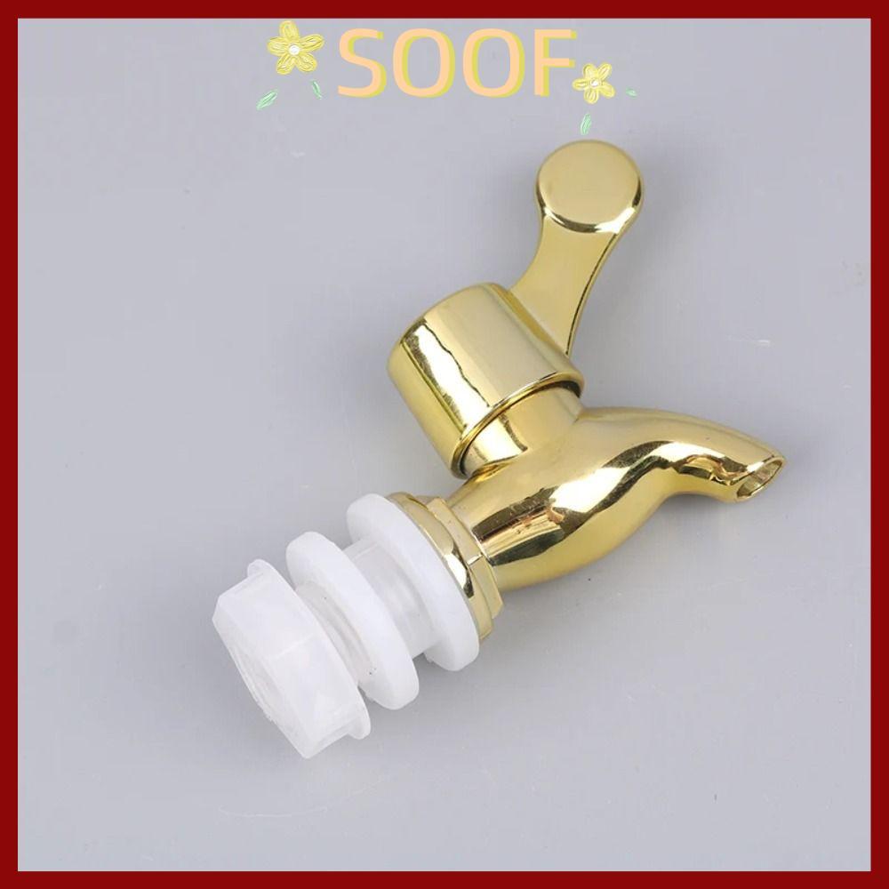 จัดส่งจากประเทศไทยSOOF ก๊อกน้ําถังน้ํา, ทองพร้อมก๊อกน้ําขวดเครื่องดื่มแก้วกรอง, ก๊อกน้ําพลาสติกป้องกันการรั่ว