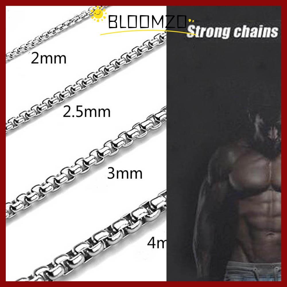 CODBLOOMZO สร้อยคอโซ่ Cool Hip Hop สีเงิน 2mm/2.5mm/3mm/3.5mm/4mm