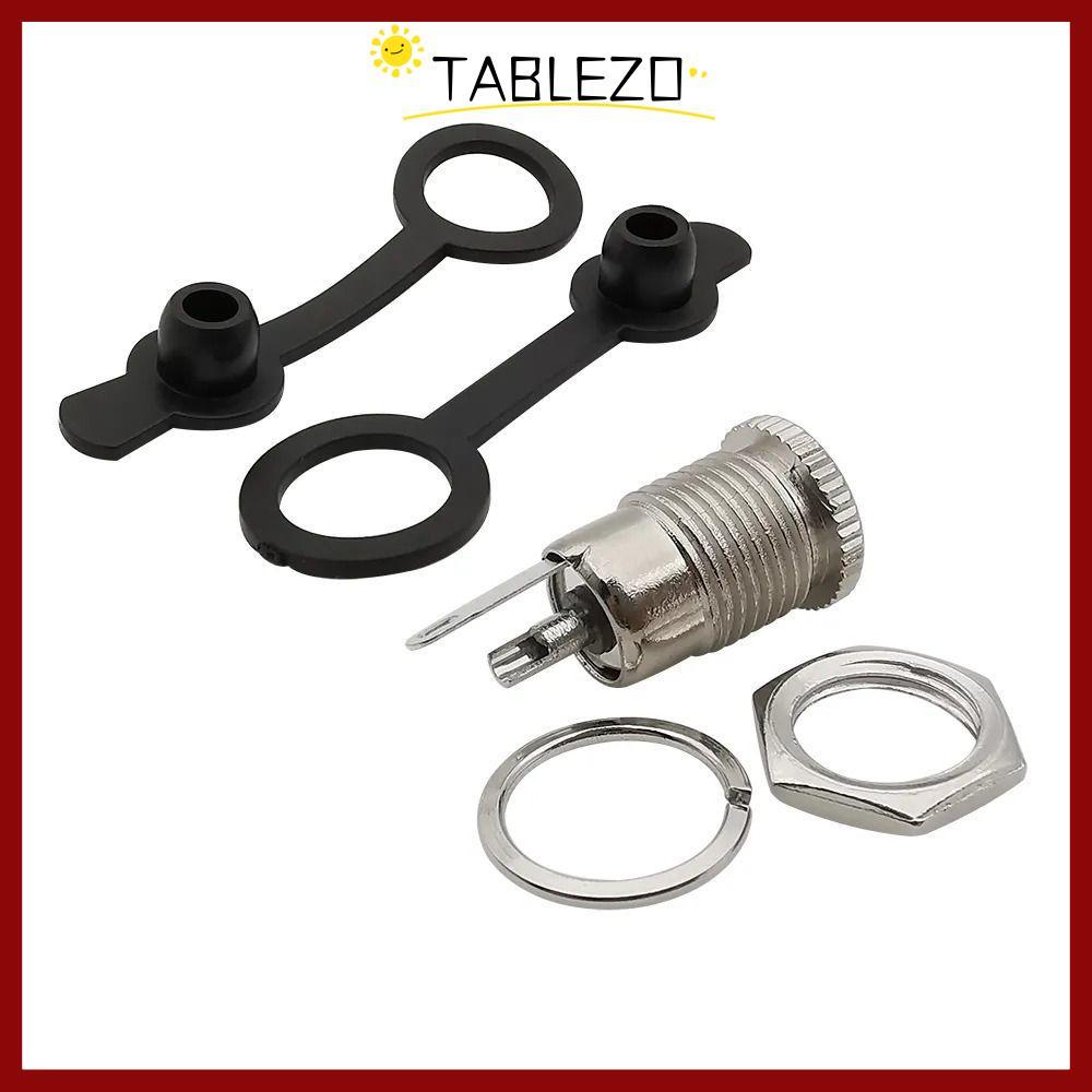 TABLEZO DC Power Female Socket Jack, อะแดปเตอร์แจ็ค DC 5.5 x 2.1 มม., โลหะทนทาน DC-099 DC-099 ปลั๊กไ