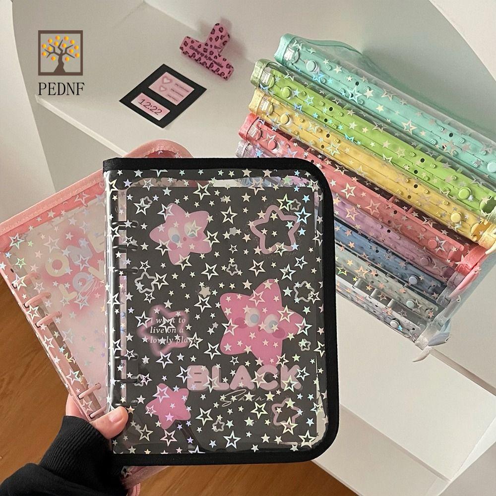 PEDNF Binder อัลบั้มภาพ, PVC Simple Photocard Holder,เครื่องเขียนน่ารักสไตล์เกาหลีภาพที่สวยงามรวบรวมปกหนังสือของขวัญหญิง