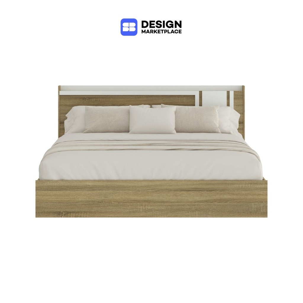 SB Design Square เตียงนอน รุ่น Hoshino ขนาด 6 ฟุต สีไม้อ่อน (1x1x1 ซม.)  แบรนด์ KONCEPT FURNITURE