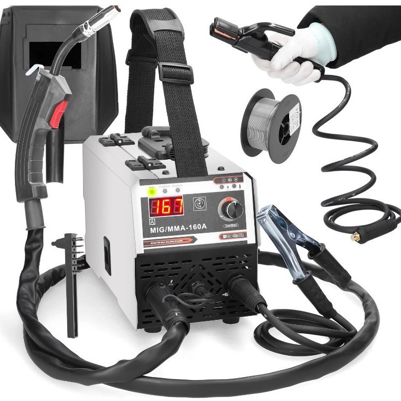 มัลติฟังก์ชั่น 2 in 1 แบบพกพา MIG/MMA-160A มาตรฐานยุโรป 120A/220V เครื่องเชื่อม
