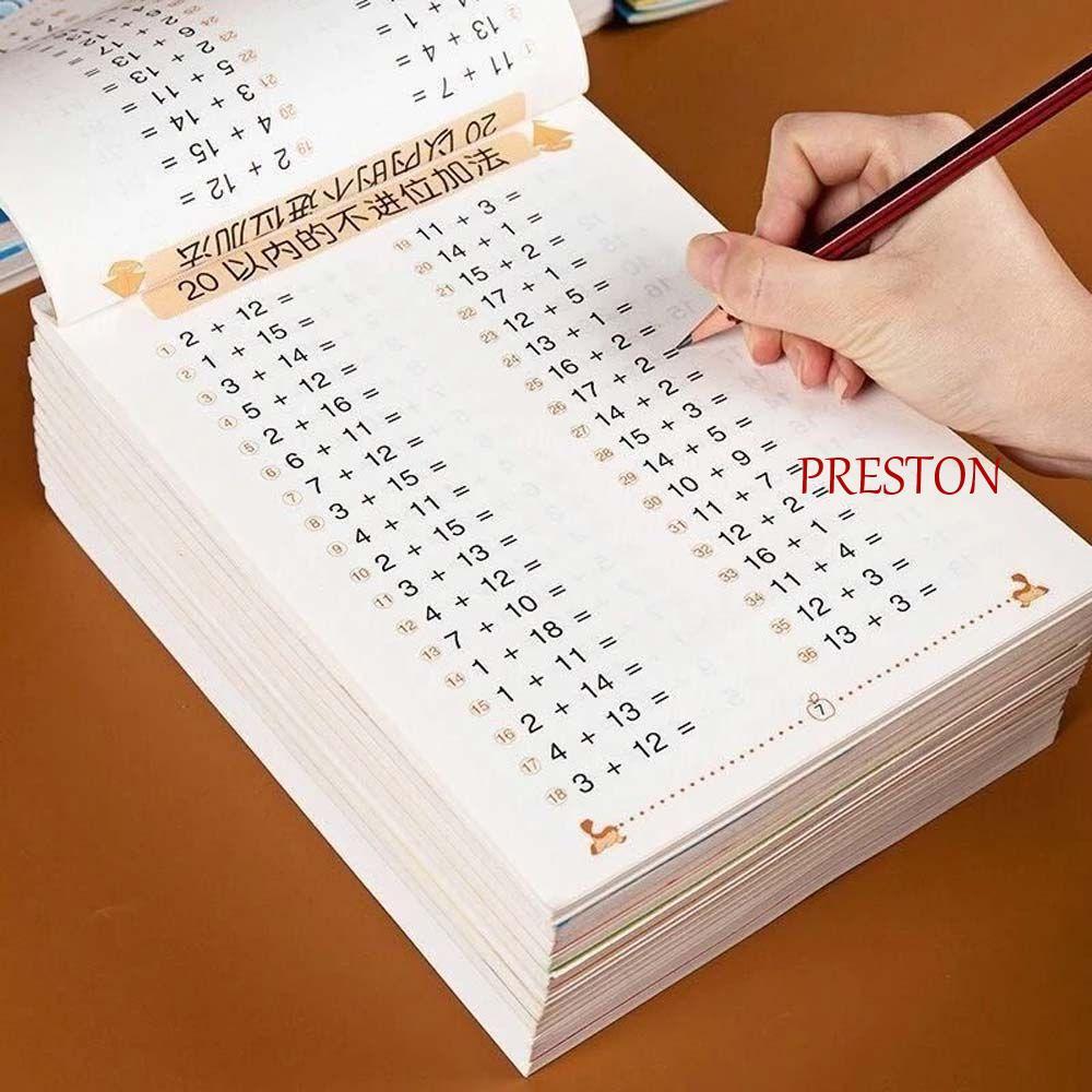 เพรสตัน สมุดฝึกเลขคณิต 100 โจทย์บวกลบ สําหรับเด็กอนุบาล