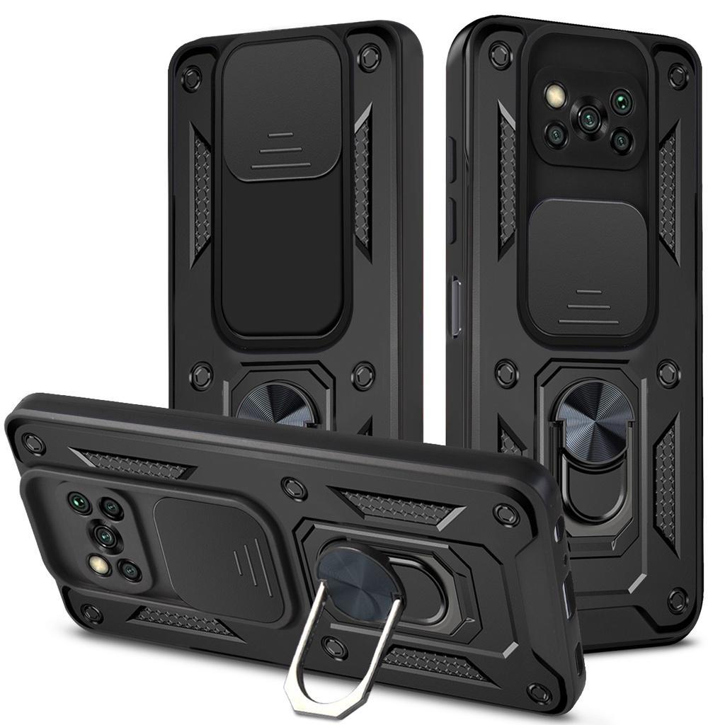 เกราะกันกระแทกเคสโทรศัพท์เหมาะสําหรับ Xiaomi Poco C3 F3 X3 GT M3 Pro NFC Casing Car Holder Phone Cov
