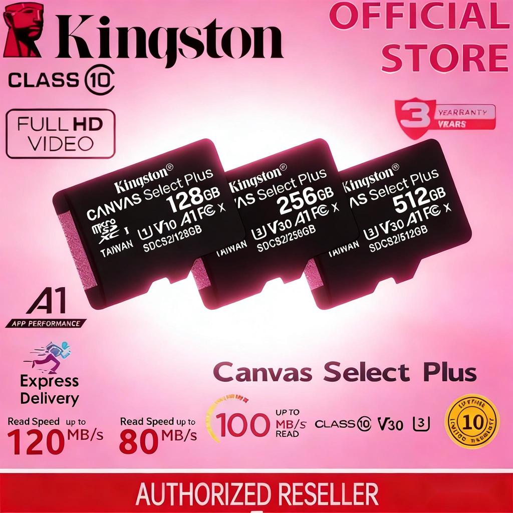 Kingston จัดส่งจากไทย UHS-I รองรับทุกอุปกรณ์ พร้อมส่ง Nintendo Switch V30 Memory Card Micro SD Card 