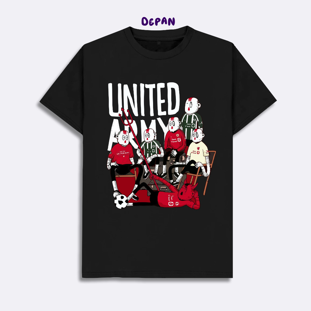 United Army Manchester United T-Shirt Mens Distro Football Shirt Fans MU Man United